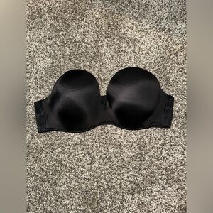 Lane Bryant Cacique Black Lightly Lined Strapless Boost Underwire Bra - 36C